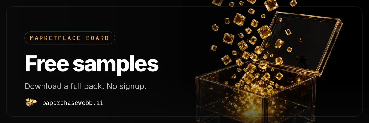 Free samples board: Download a full pack. No signup.