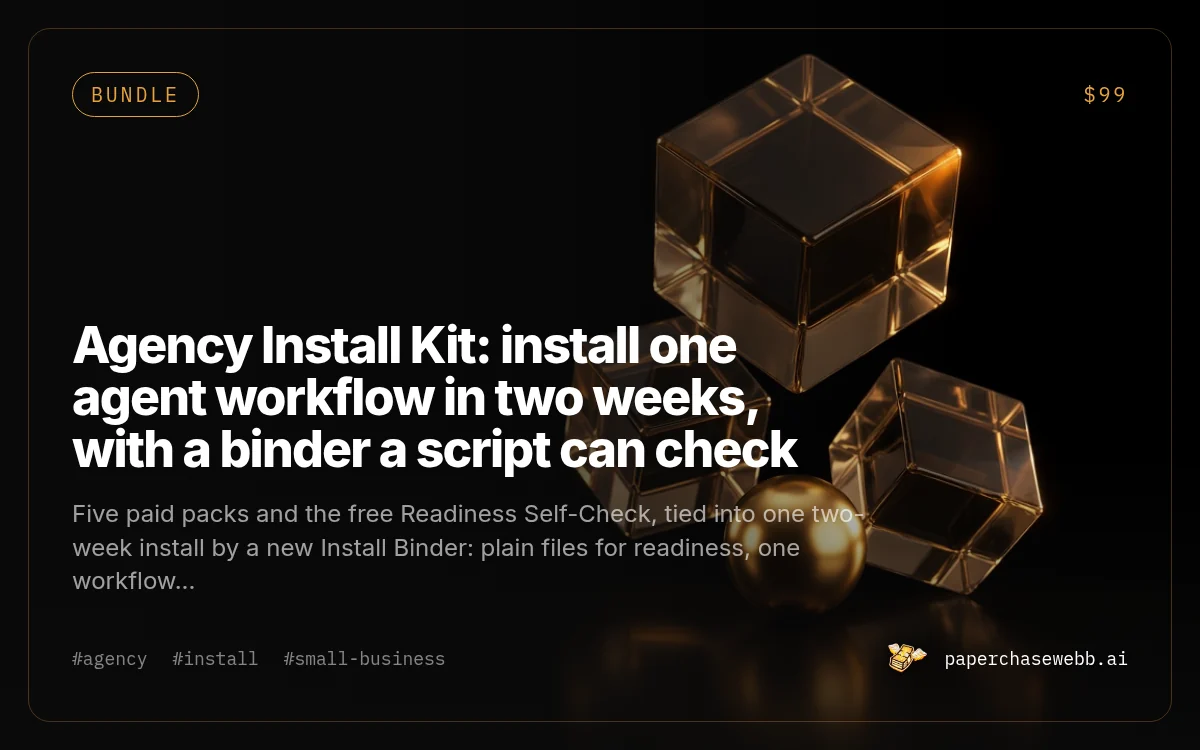 Preview card for Agency Install Kit