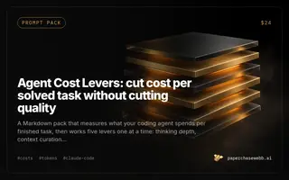 Preview card for Agent Cost Levers