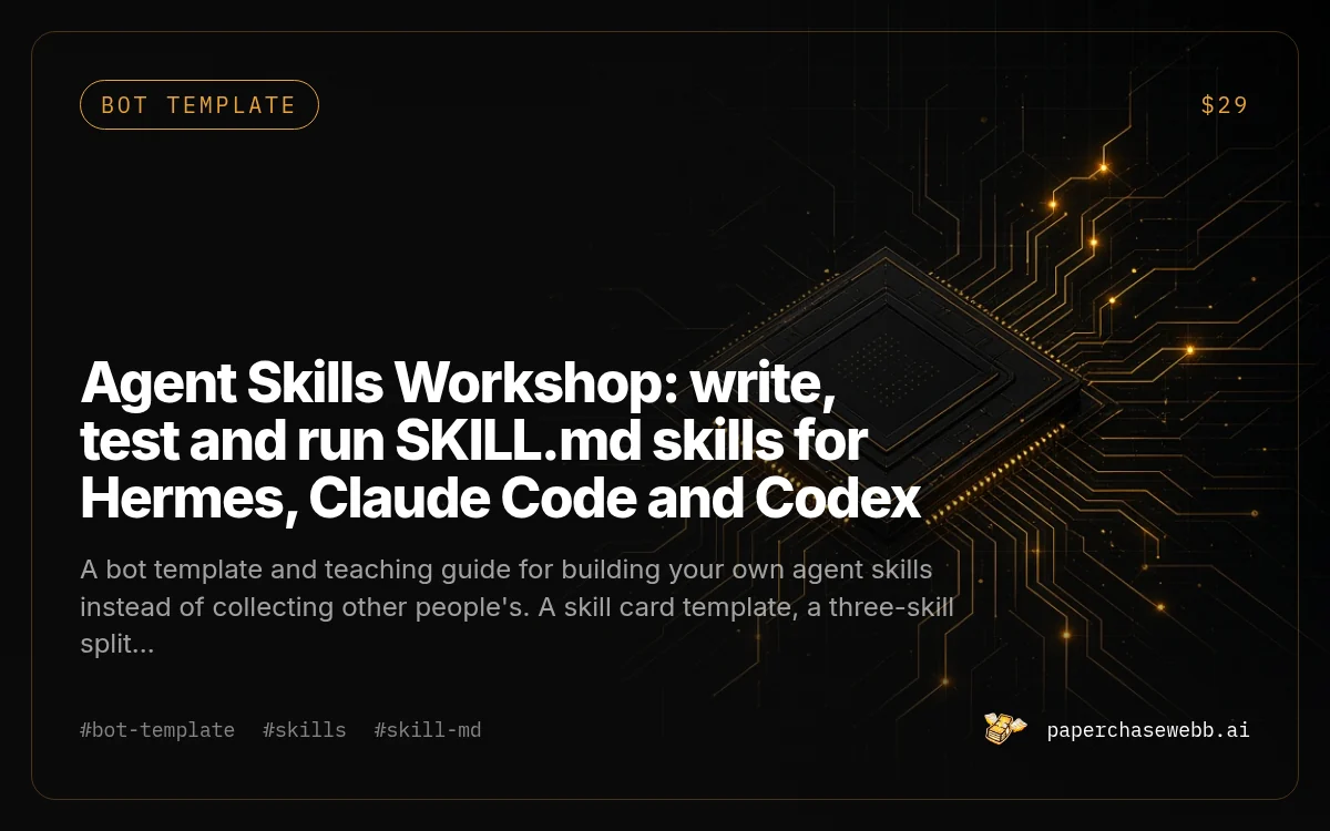Preview card for Agent Skills Workshop