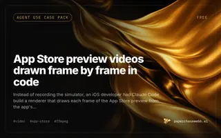Preview card for App Store preview videos drawn frame by frame in code