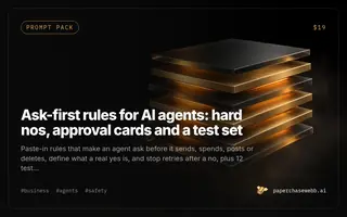 Preview card for Ask-first rules for AI agents