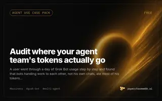 Preview card for Audit where your agent team's tokens actually go