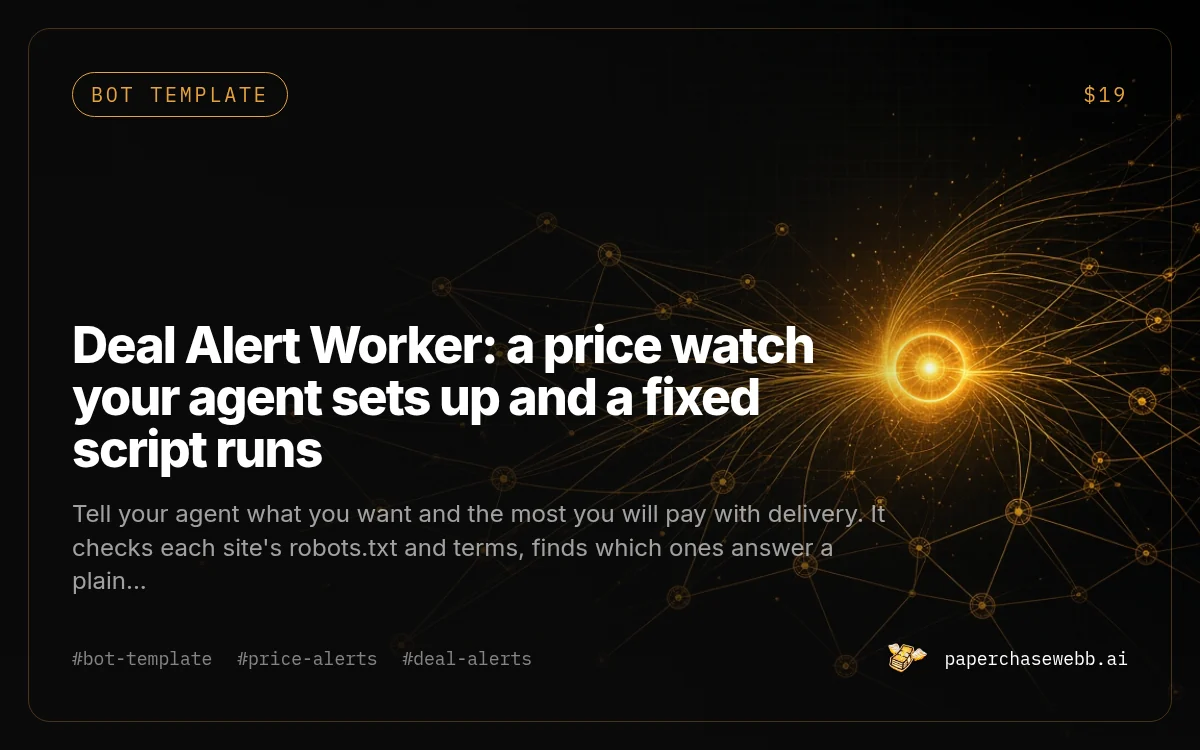 Preview card for Deal Alert Worker