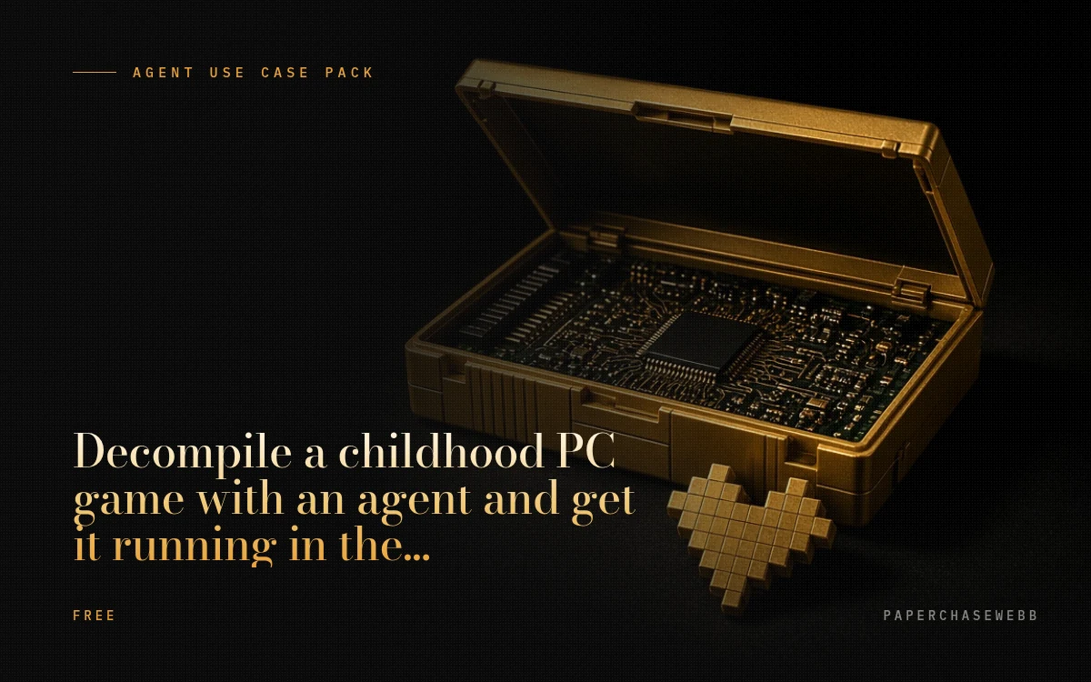 Preview card for Decompile a childhood PC game with an agent and get it running in the browser