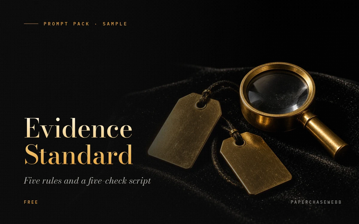 Preview card for Evidence Standard
