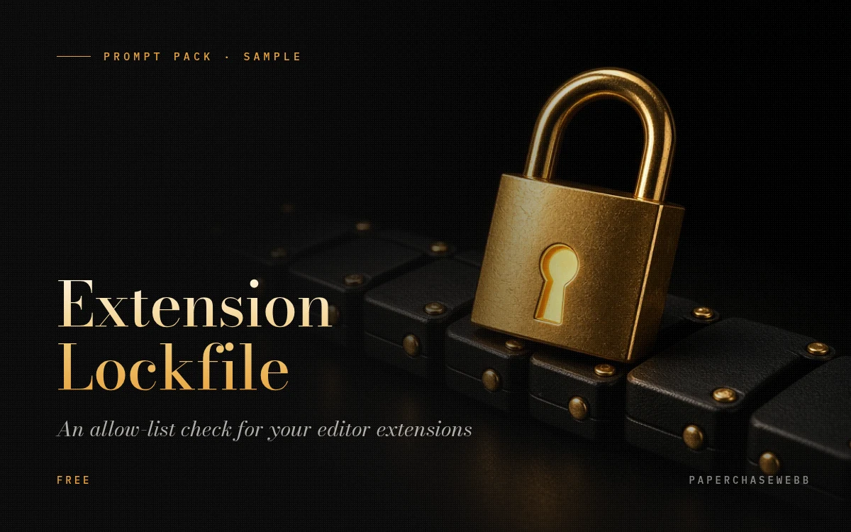 Preview card for Extension Lockfile