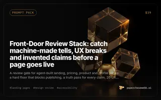 Preview card for Front-Door Review Stack