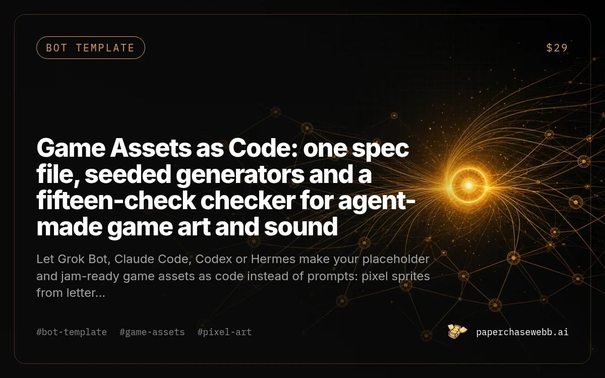 Preview card for Game Assets as Code