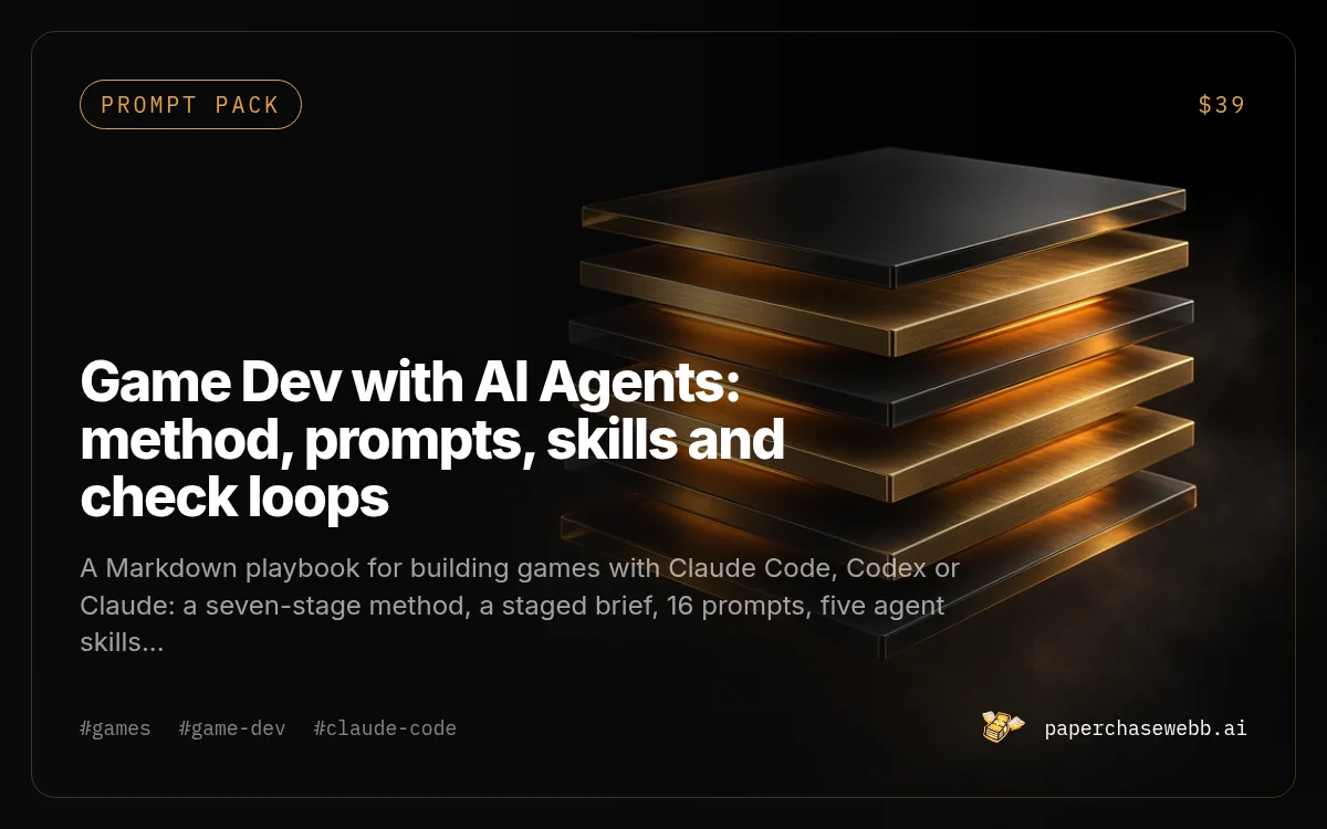 Preview card for Game Dev with AI Agents