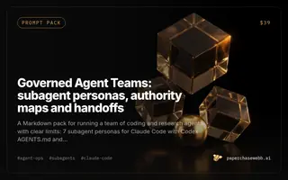 Preview card for Governed Agent Teams