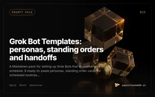 Preview card for Grok Bot Templates