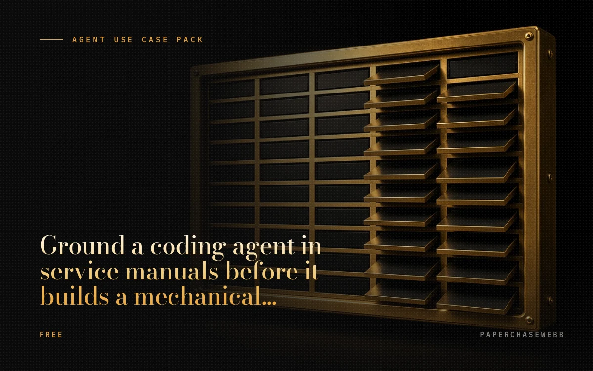 Preview card for Ground a coding agent in service manuals before it builds a mechanical recreation