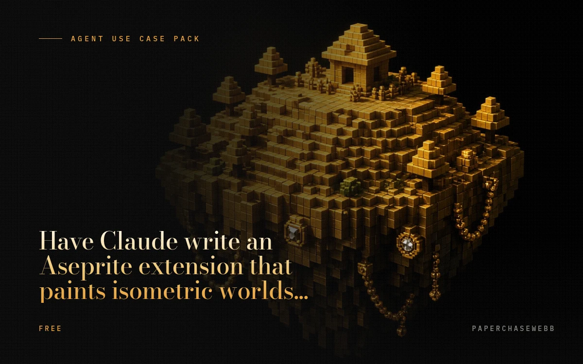 Preview card for Have Claude write an Aseprite extension that paints isometric worlds from brushes