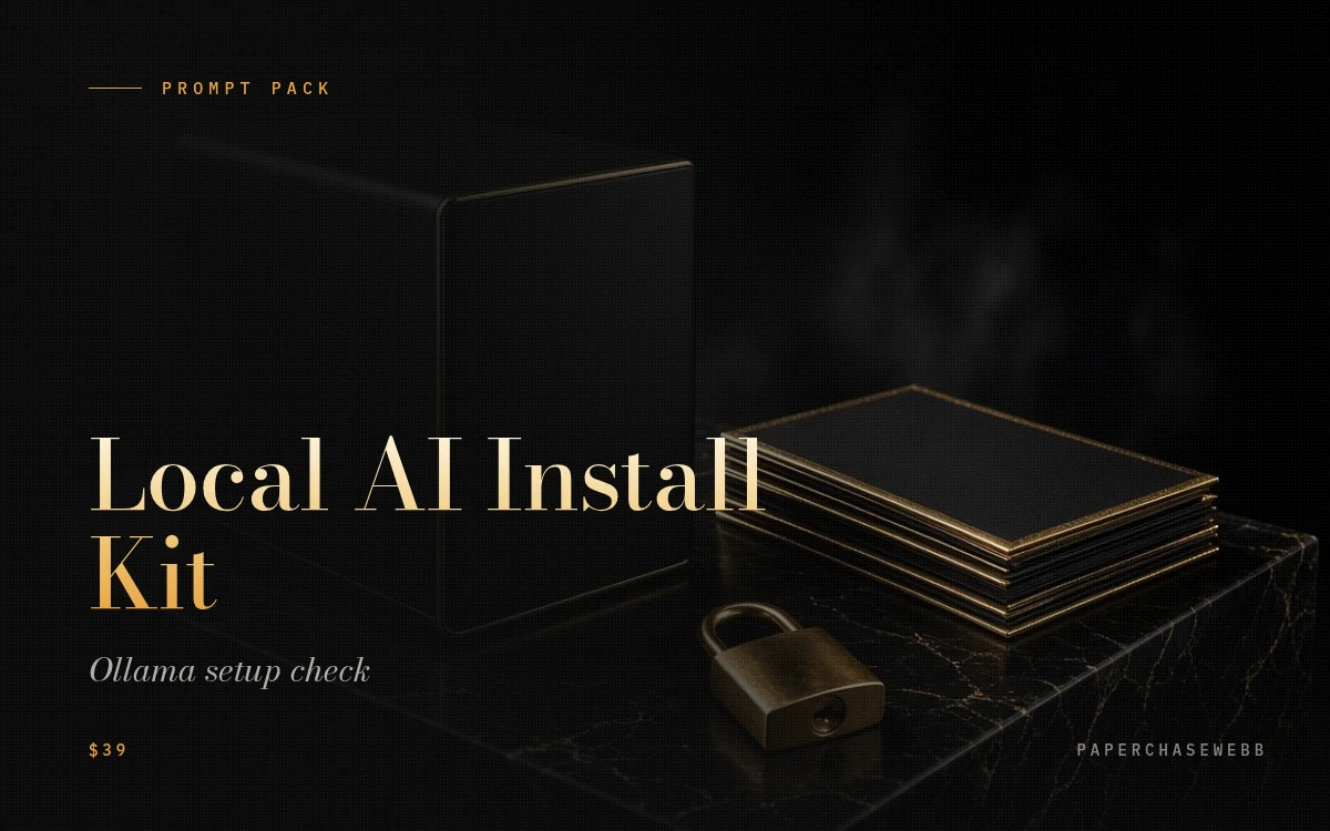 Preview card for Local AI Install Kit