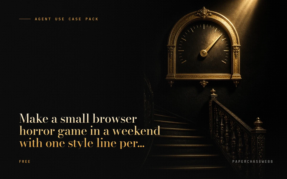 Preview card for Make a small browser horror game in a weekend with one style line per area for consistent 3D models