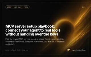 Preview card for MCP server setup playbook