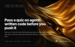 Preview card for Pass a quiz on agent-written code before you push it