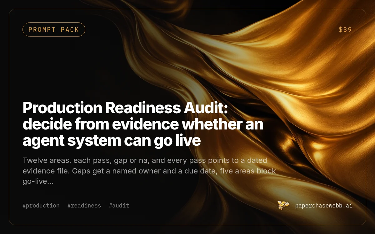 Preview card for Production Readiness Audit