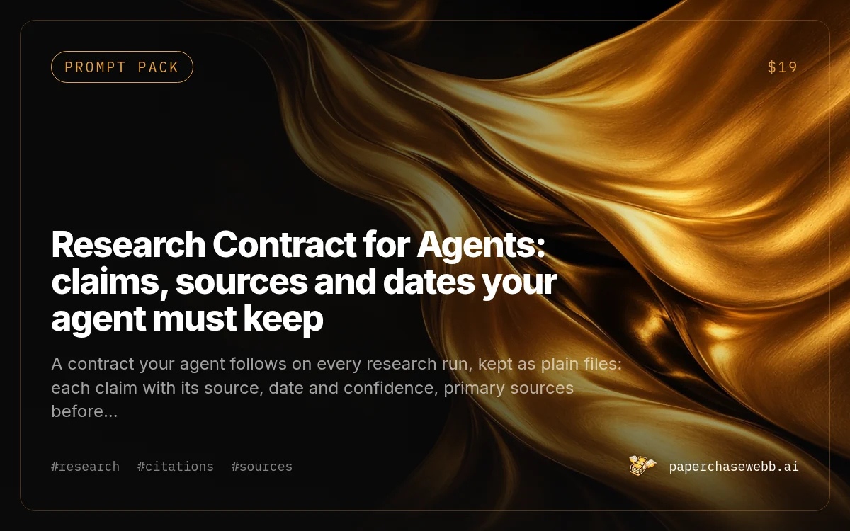 Preview card for Research Contract for Agents