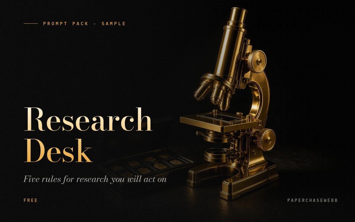 Preview card for Research Desk