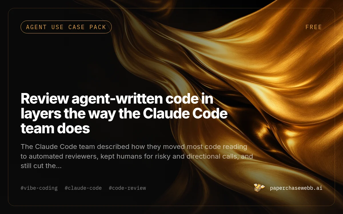 Preview card for Review agent-written code in layers the way the Claude Code team does