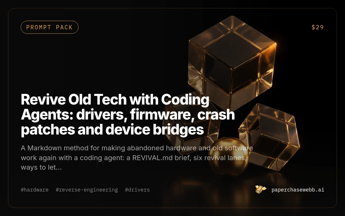 Preview card for Revive Old Tech with Coding Agents
