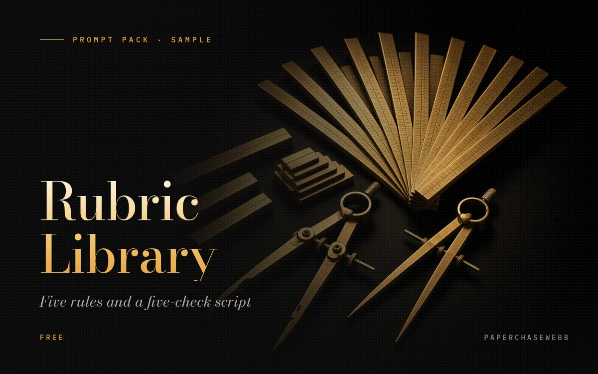 Preview card for Rubric Library
