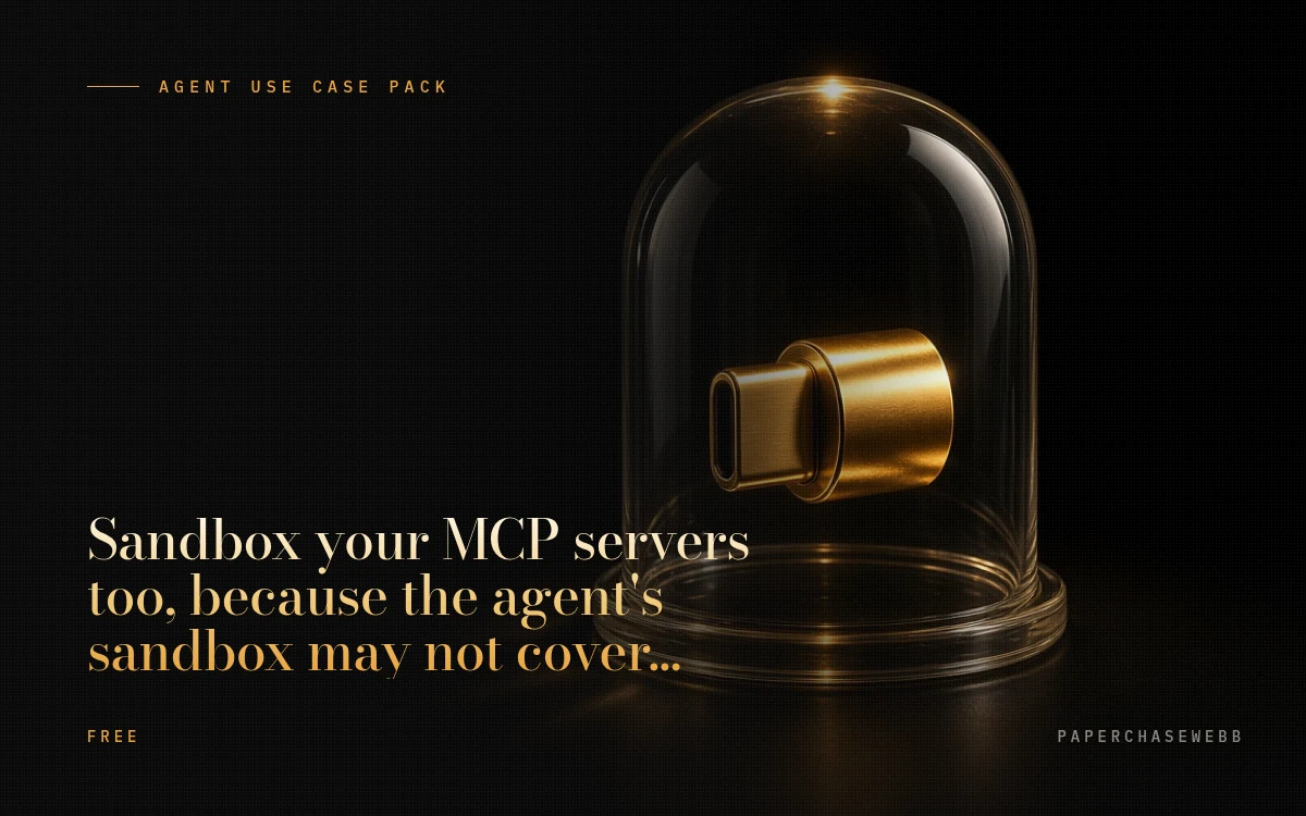 Preview card for Sandbox your MCP servers too, because the agent's sandbox may not cover them