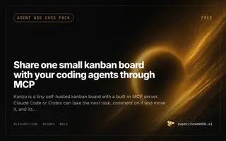 Preview card for Share one small kanban board with your coding agents through MCP