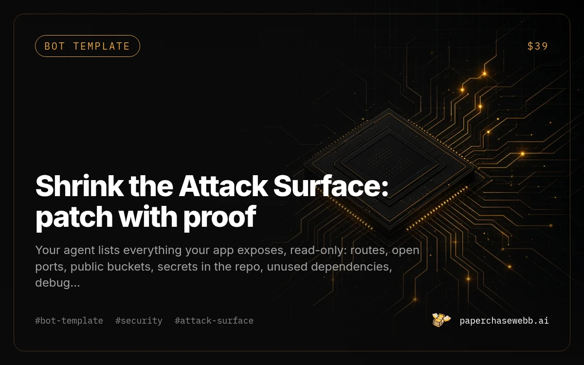 Preview card for Shrink the Attack Surface