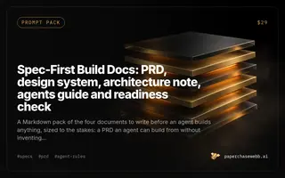 Preview card for Spec-First Build Docs