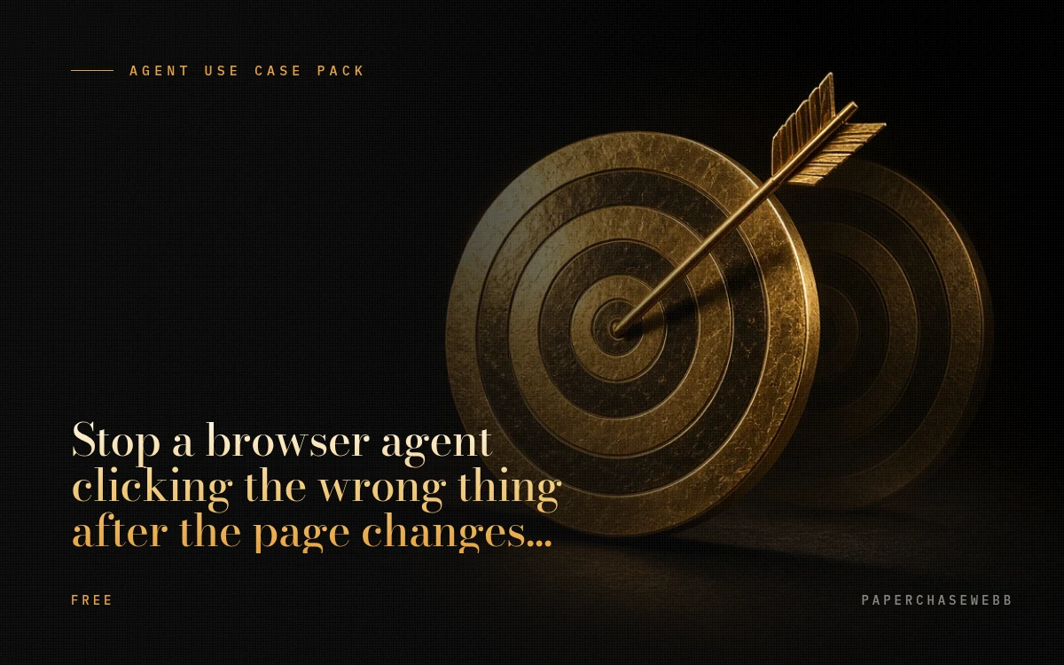 Preview card for Stop a browser agent clicking the wrong thing after the page changes under it