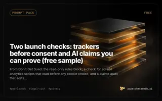 Preview card for Two launch checks