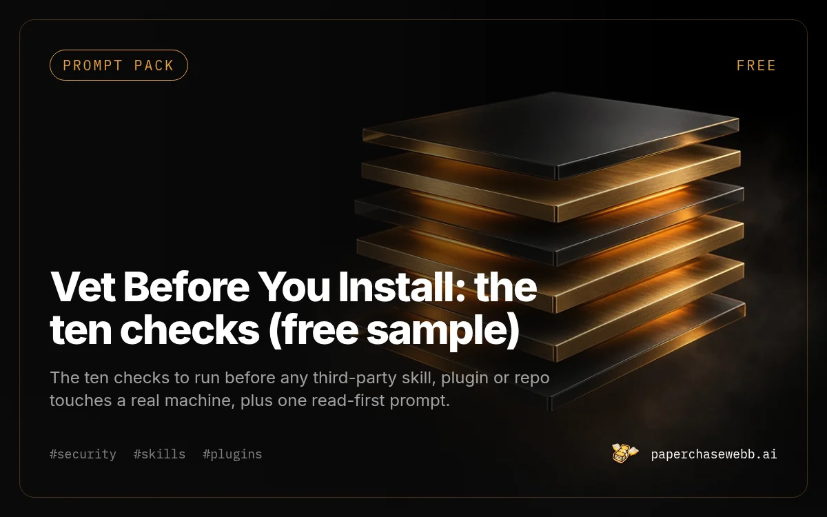 Preview card for Vet Before You Install