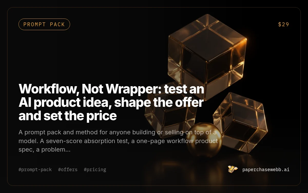 Preview card for Workflow, Not Wrapper