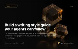 Preview card for Build a writing style guide your agents can follow